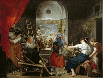 Die Spinnerinnen oder Die Fabel der Arachne, 1657